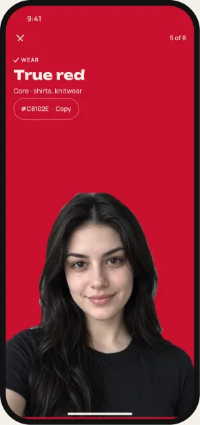Selfie on a chosen color